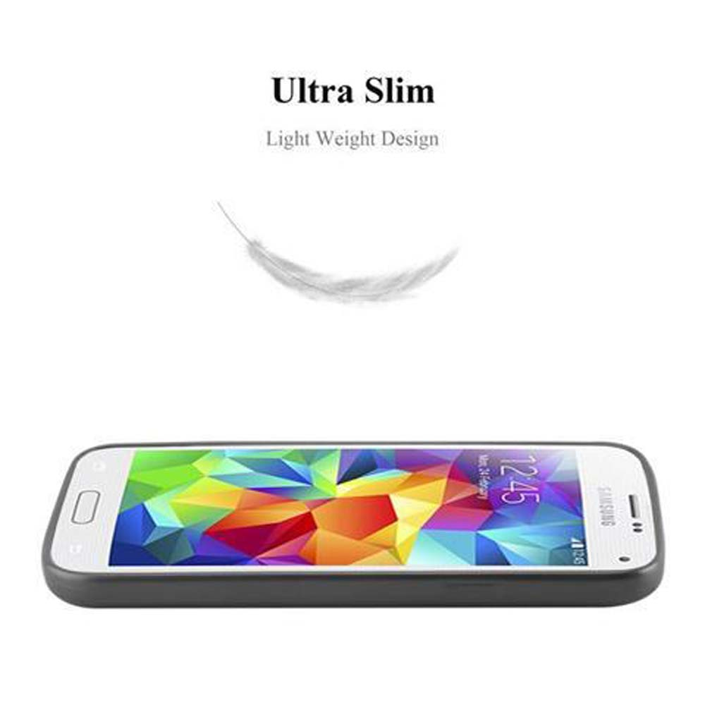 Ein Telefon in einer Hülle liegt horizontal. Darüber schwebt eine Feder mit Text 'Ultra Slim' und 'Light Weight Design'.