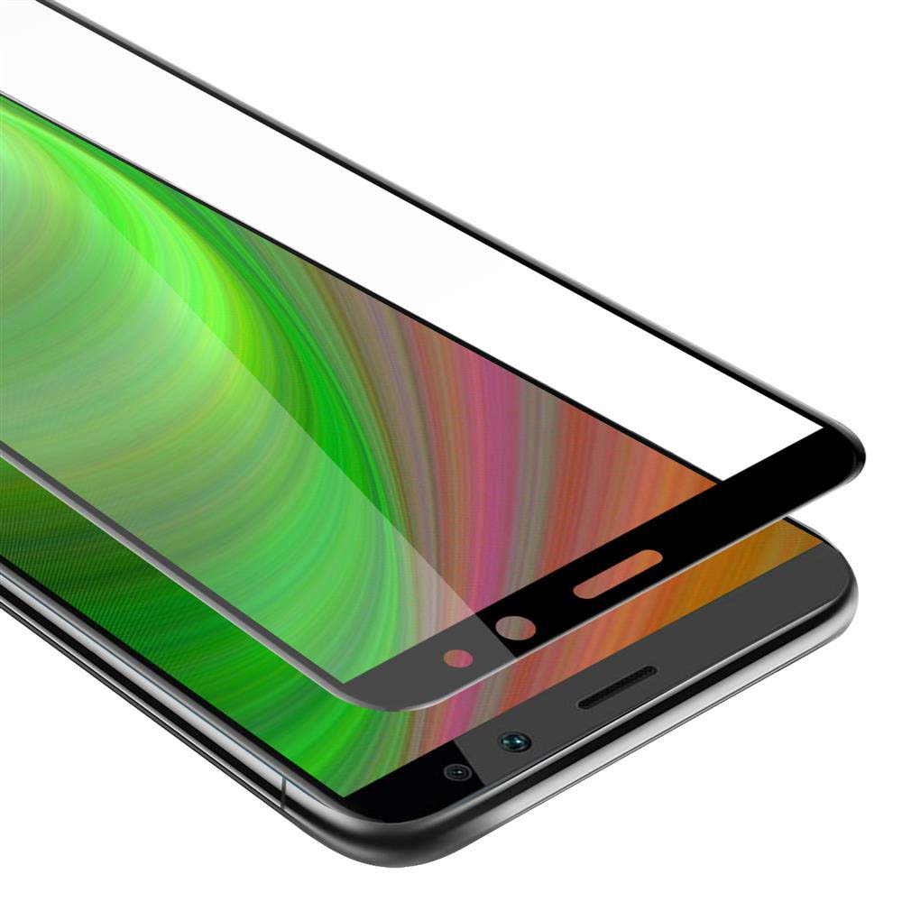 Un proteggi schermo su un telefono. Lo schermo mostra un motivo astratto e colorato.