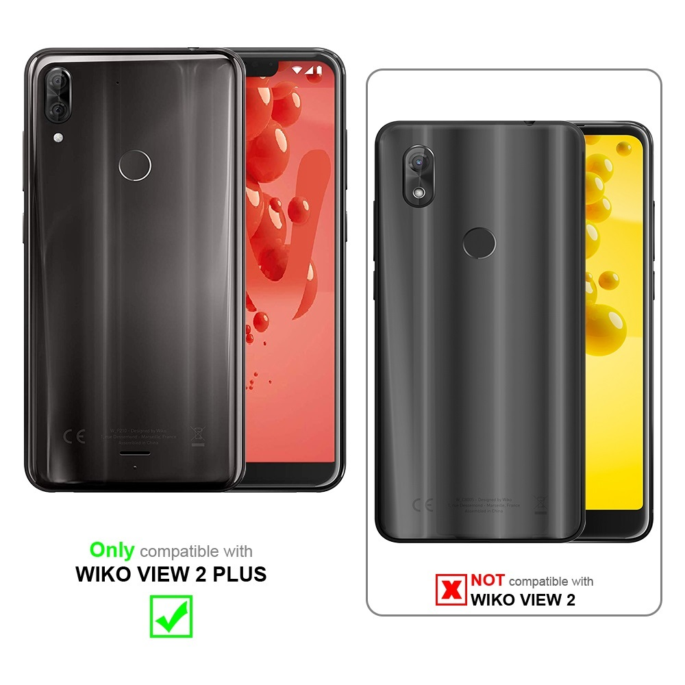 Due telefoni, uno nero e uno con display rosso, con testo 'Solo compatibile con WIKO'.