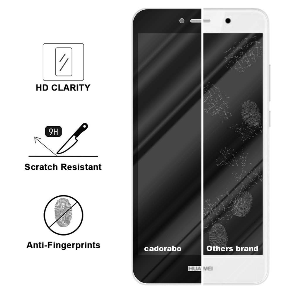 Telefono con protezione schermo, testo: HD Clarity, Resistente ai graffi 9H, Anti-impronte. Due lati.