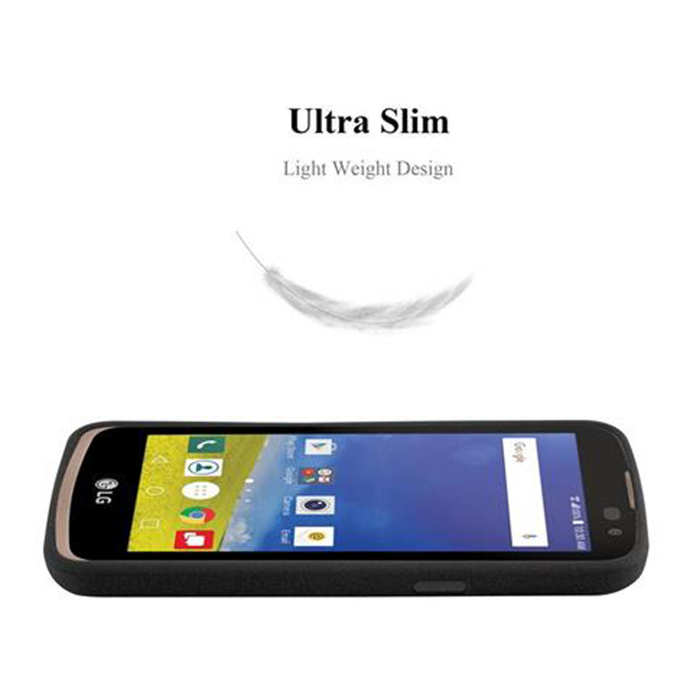 Un telefono nero con una custodia e una piuma. Il testo recita 'Ultra Sottile, Design Leggero'.