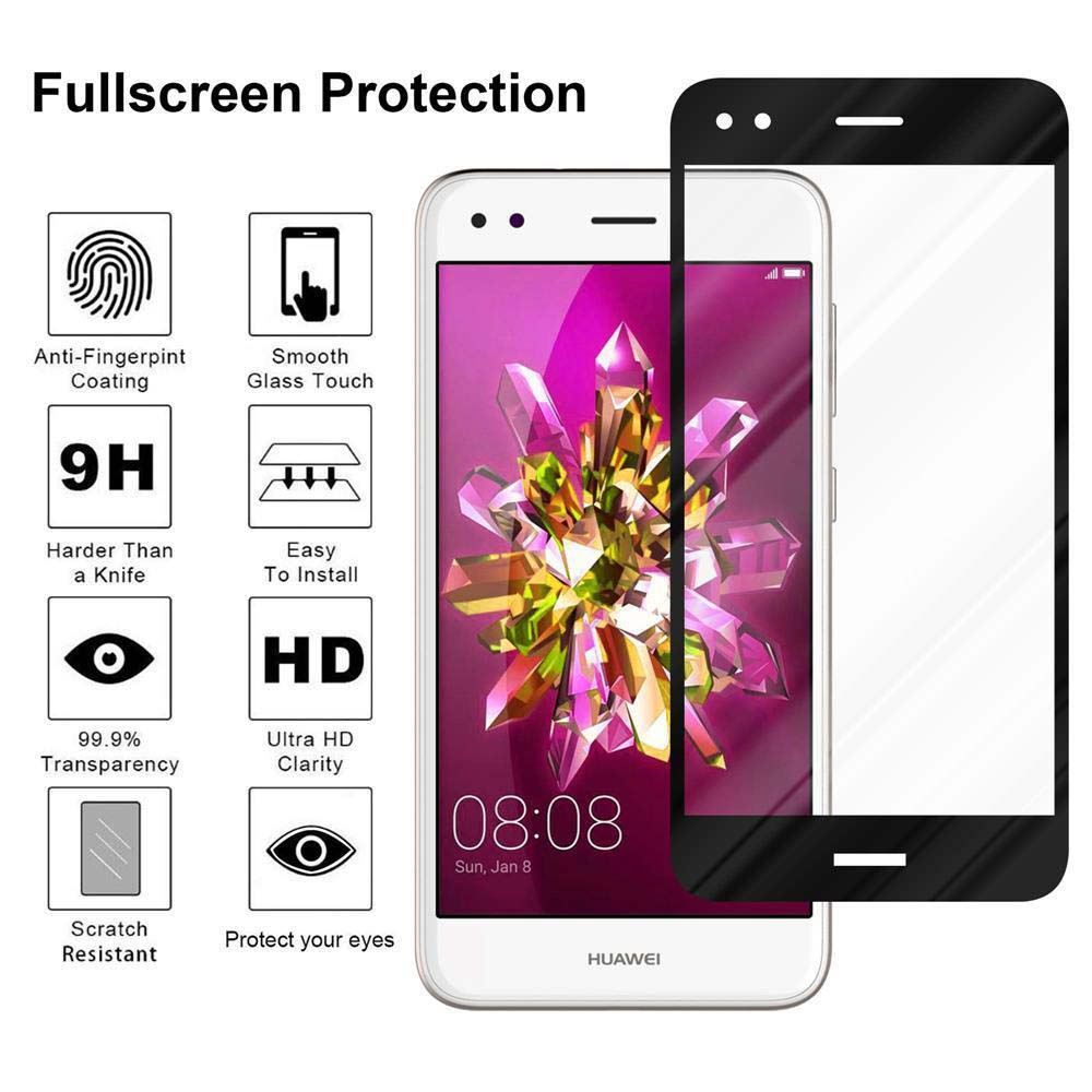 Smartphone con protezione schermo. Icone e testo sulle caratteristiche di protezione, inclusa la resistenza ai graffi.