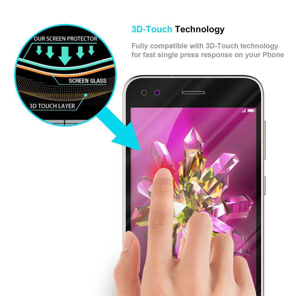 Schermo del telefono con un diagramma del livello touch 3D. Dito che tocca il telefono.