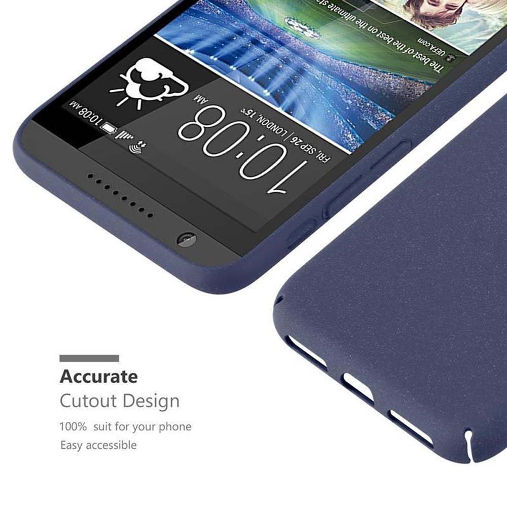 Telefono che mostra l'ora e il meteo. Il telefono è in una custodia blu. Lo schermo mostra il meteo.