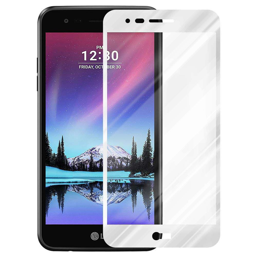 Teléfono con un protector de pantalla. El protector está en el teléfono.
