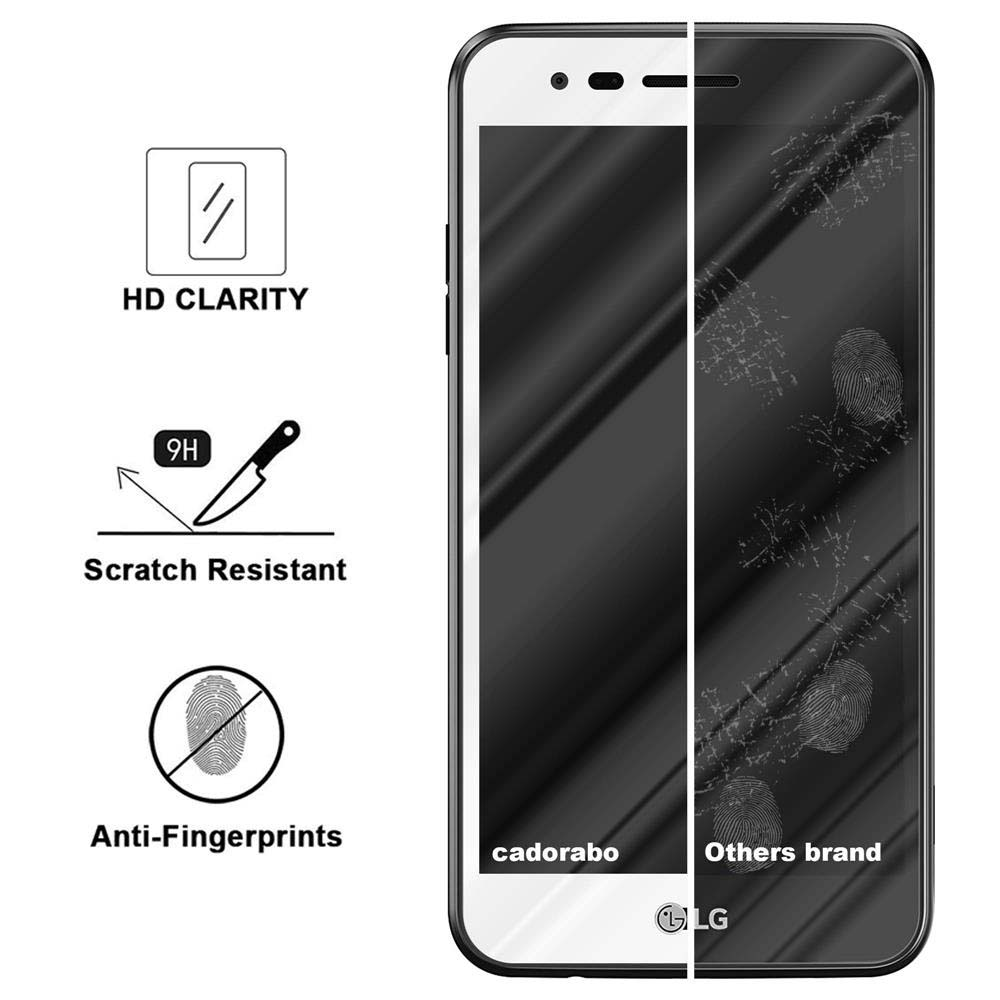 Pantalla de teléfono que muestra resistencia a rayones y características antihuellas, con comparación.