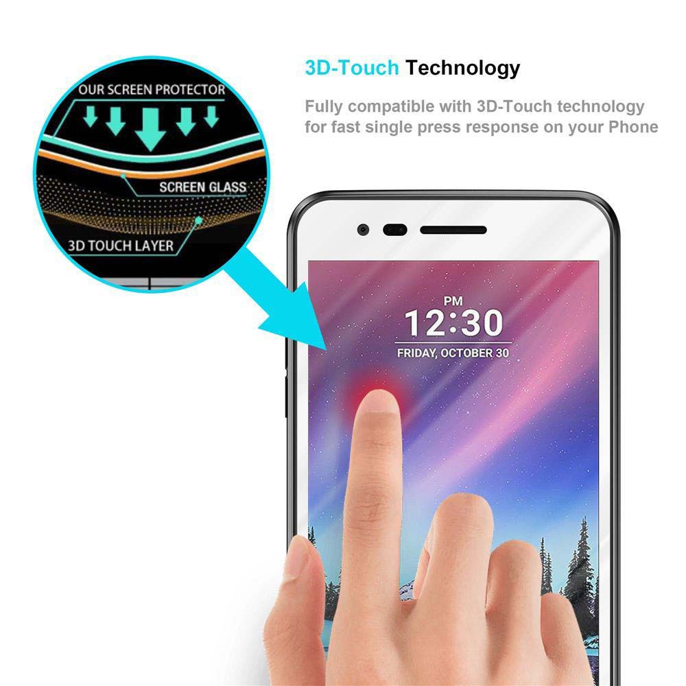 La imagen muestra un teléfono con un protector de pantalla. Un dedo está tocando la pantalla. La pantalla muestra una imagen.