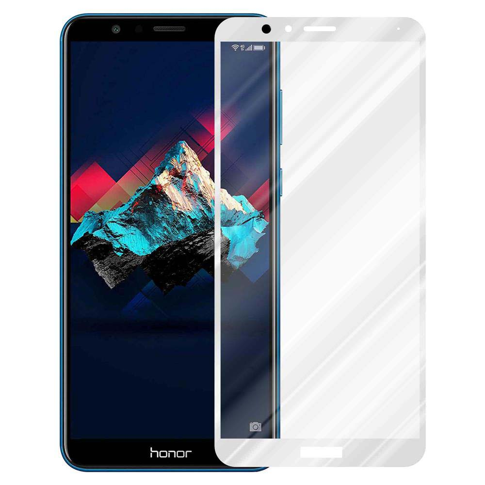 Un proteggi schermo viene posizionato su uno smartphone blu e nero.