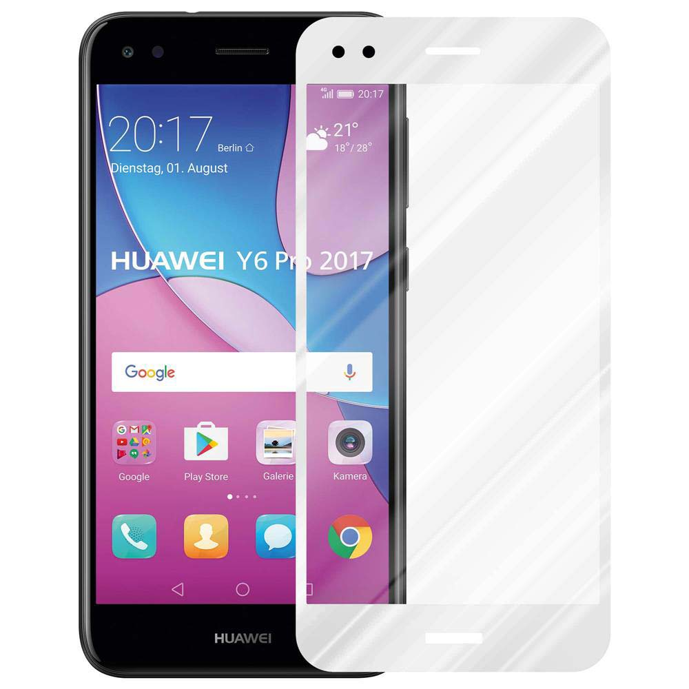 Un telefono con una protezione per lo schermo applicata. Lo schermo mostra l'ora e la data e le app del telefono.
