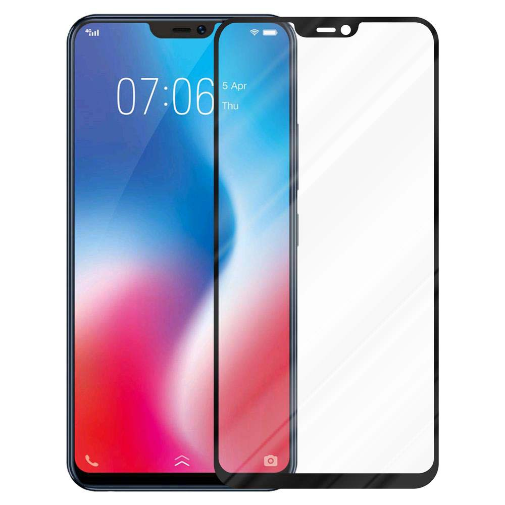 Un telefono con una protezione schermo applicata. Il telefono mostra l'ora e la data. La protezione è trasparente.