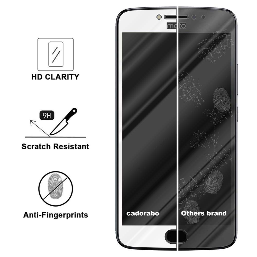 Un telefono con una protezione per lo schermo applicata. Lo schermo mostra le parole "Anti-Fingerprints" e impronte digitali.