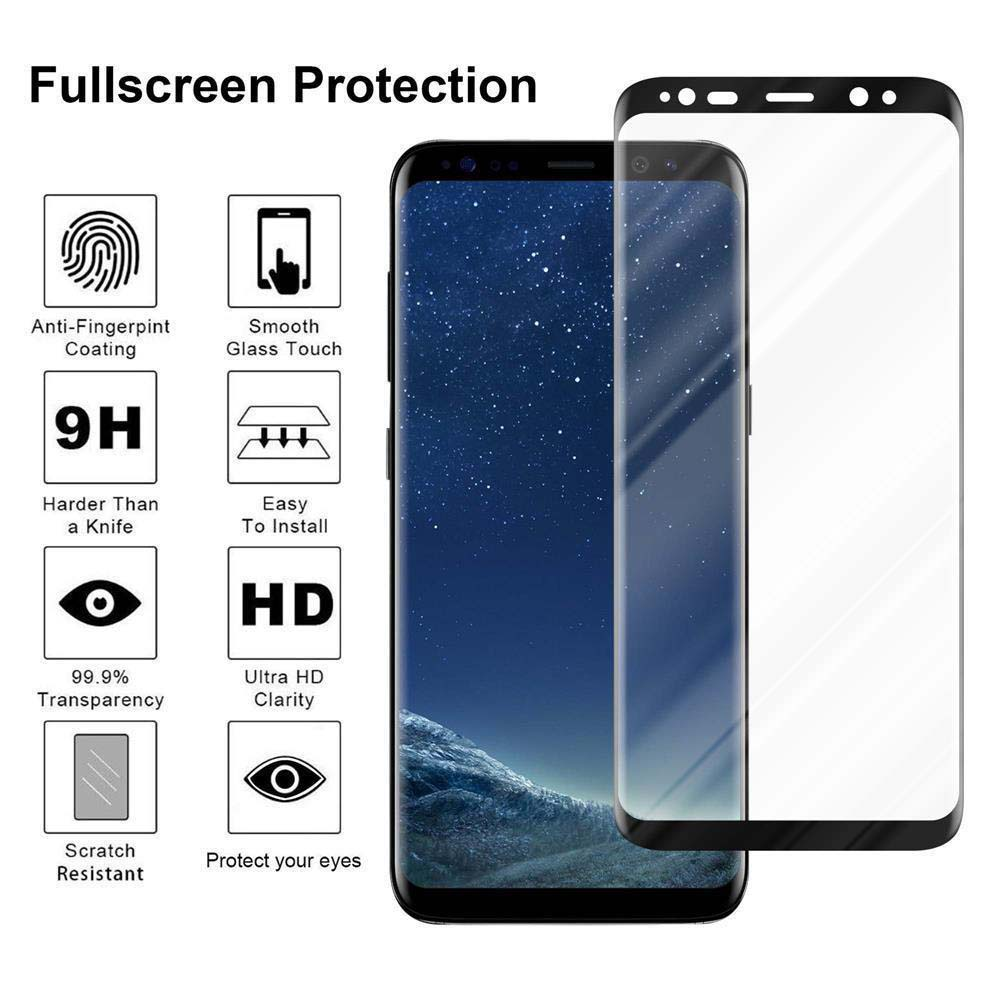 Telefono con protezione schermo e icone. Il testo evidenzia il rivestimento anti-impronta e la nitidezza HD.