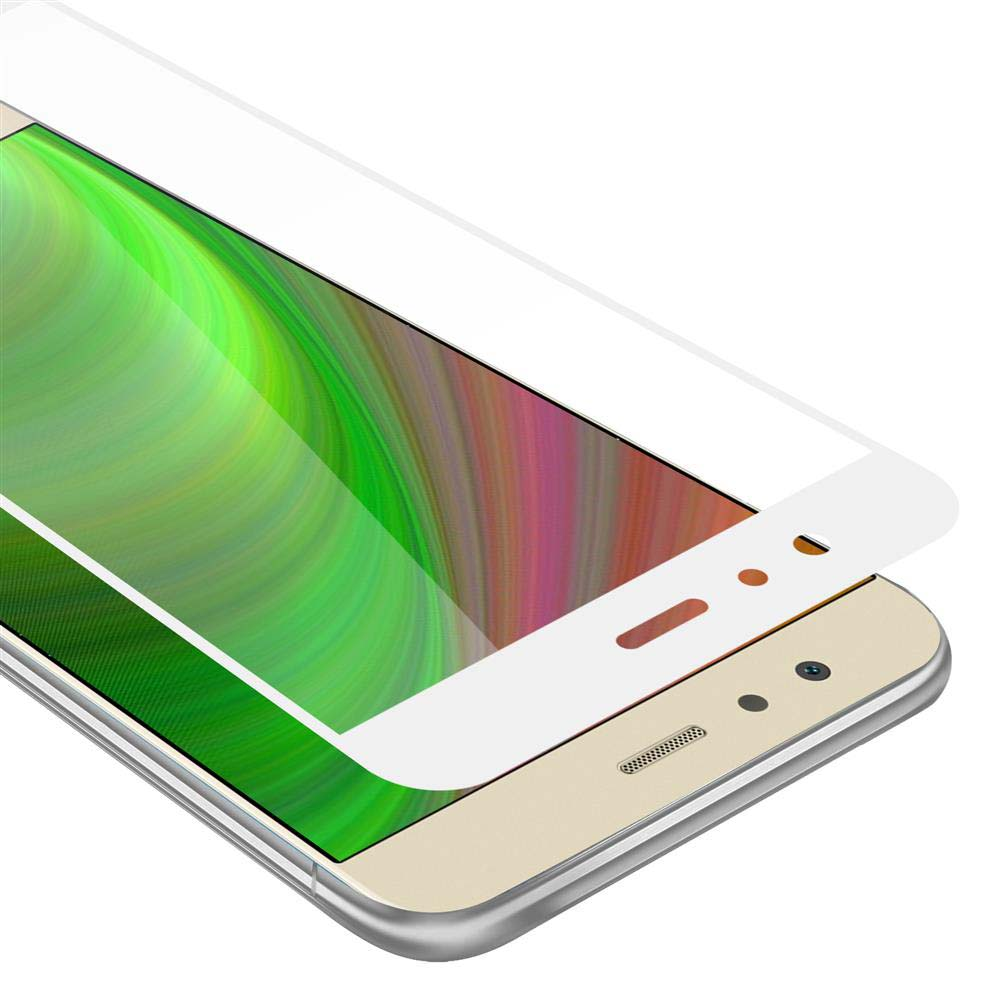 Un proteggi schermo viene staccato dal telefono, con uno sfondo verde e arancione visibile.