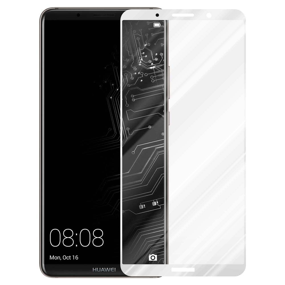Un telefono nero con protezione schermo. Il display mostra l'ora. Sfondo bianco.