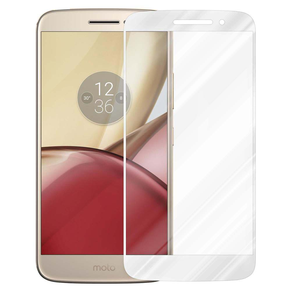 Uno smartphone dorato con protezione schermo. La protezione è trasparente e l'ora è visualizzata sullo schermo.