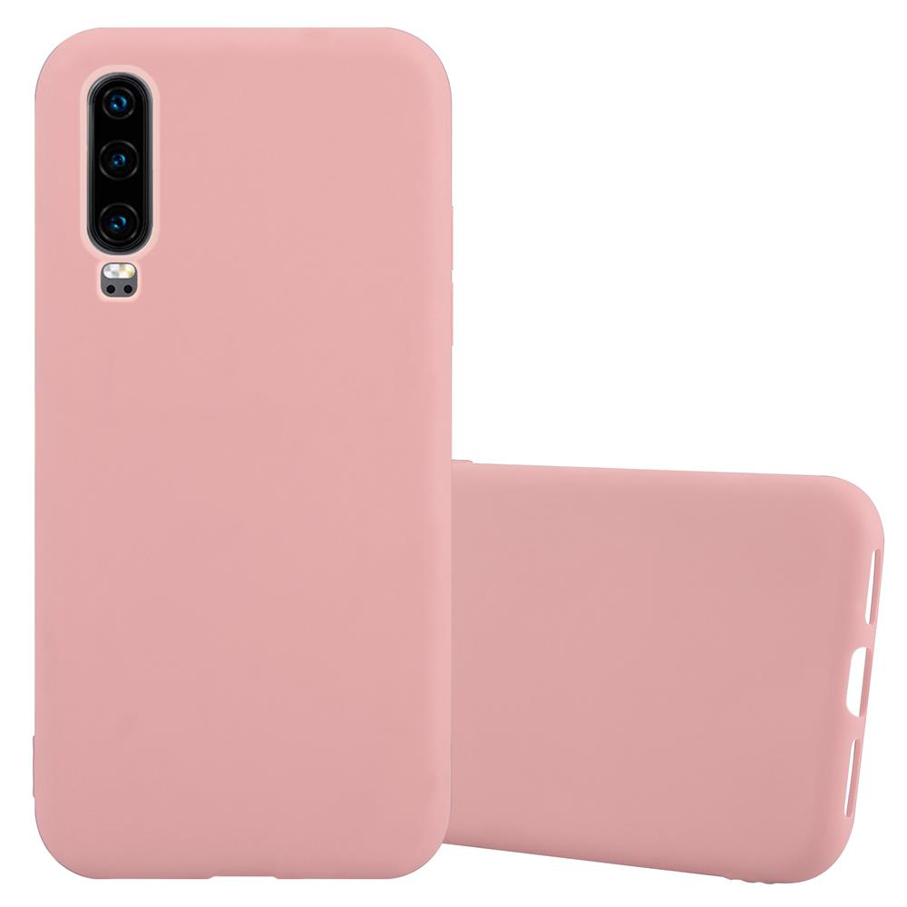 Custodia rosa per telefono con fotocamera e cover abbinata.