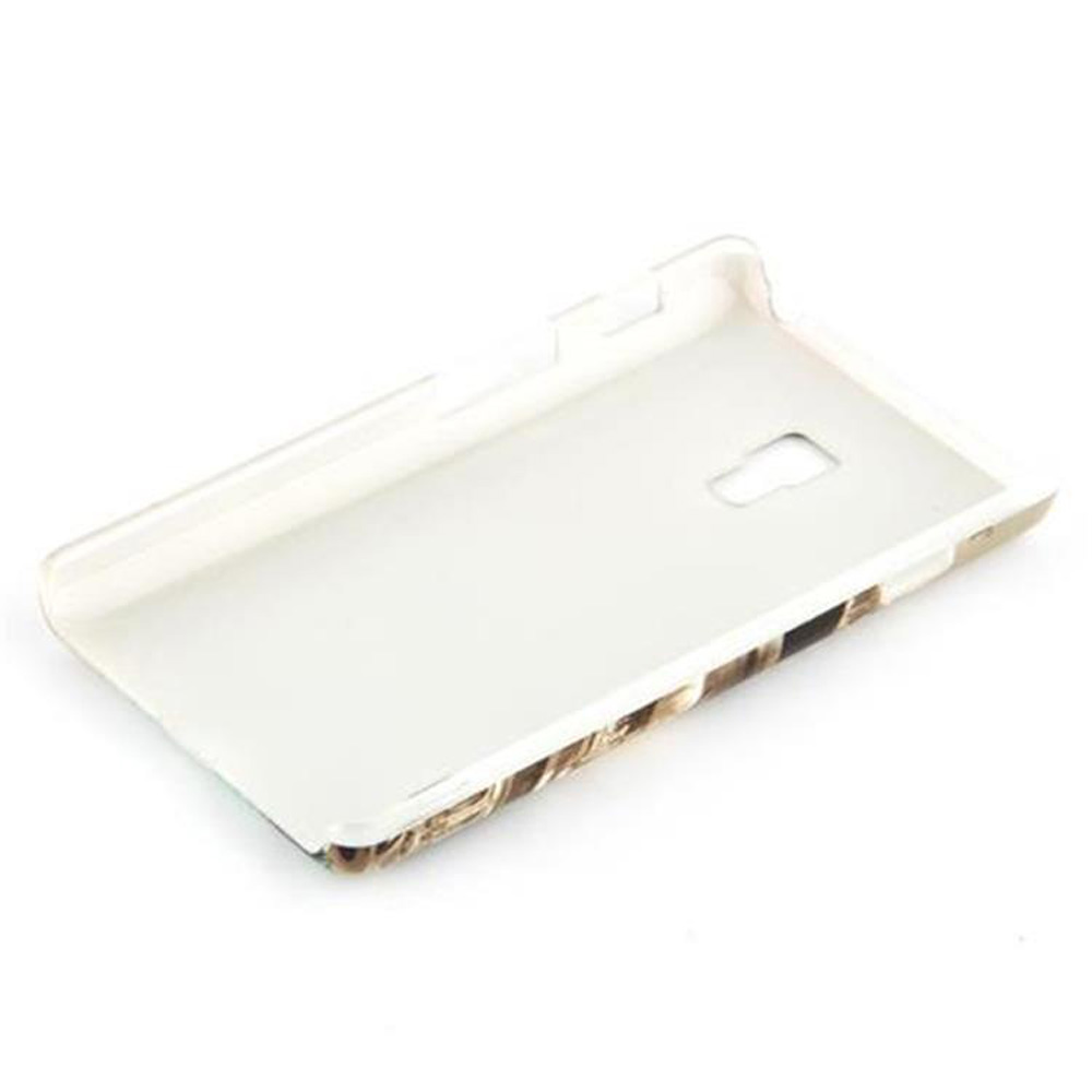 Weißes Handycase. Das Innere ist weiß mit einem Ausschnitt für die Kamera.