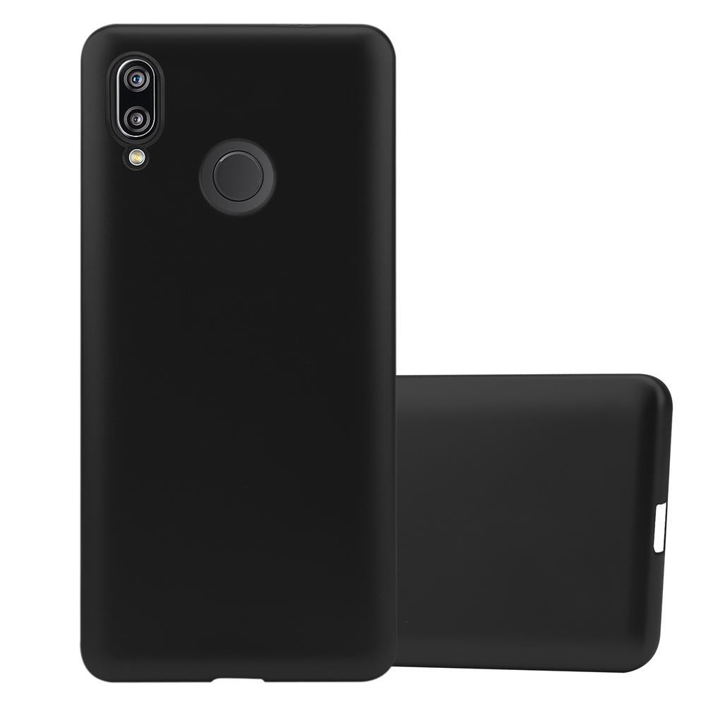 Custodia nera per telefono con fotocamera e sensore di impronte digitali. Seconda custodia accanto.