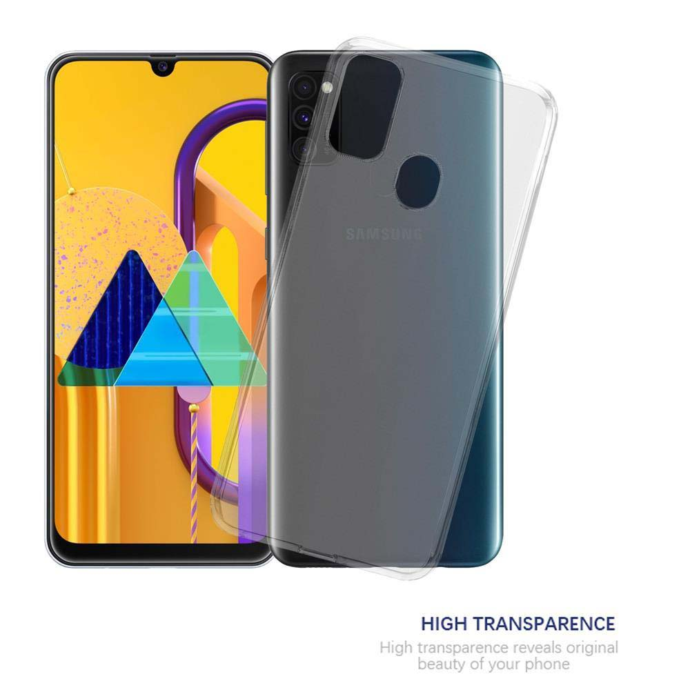 Un telefono con una custodia trasparente e un altro telefono. Custodia trasparente visibile.