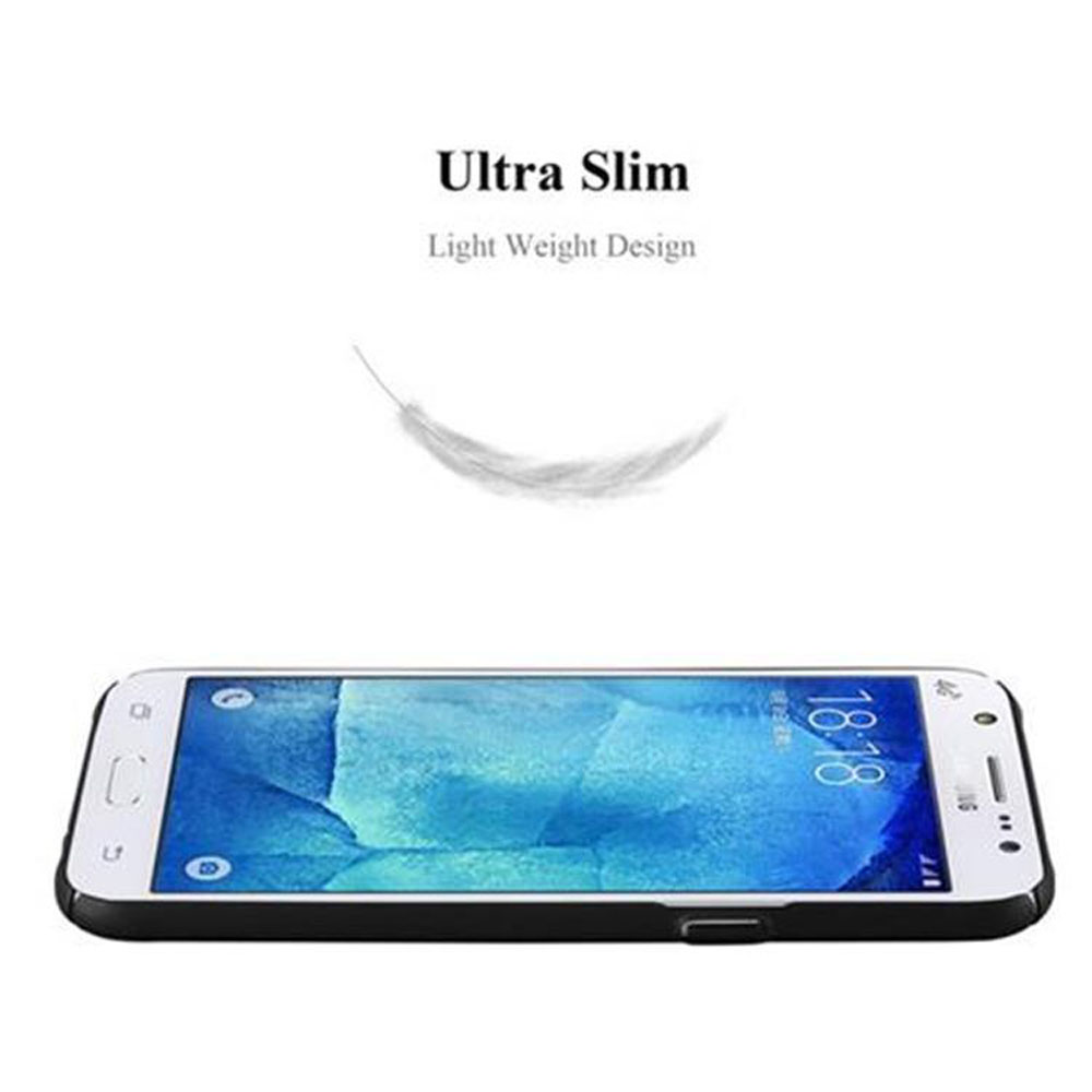 Ein Telefon in einer Hülle auf weißem Hintergrund. Der Text oben lautet 'Ultra Slim'. Das Telefon hat einen blauen Bildschirm.