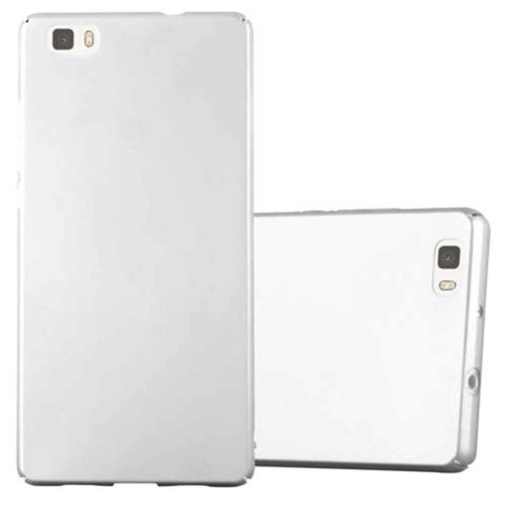 Funda de teléfono blanca, con una sola cámara, y una funda a juego colocada al lado.