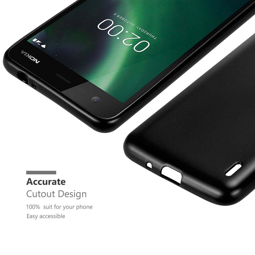 Un telefono nero con una custodia nera, che mostra lo schermo e il design della custodia.