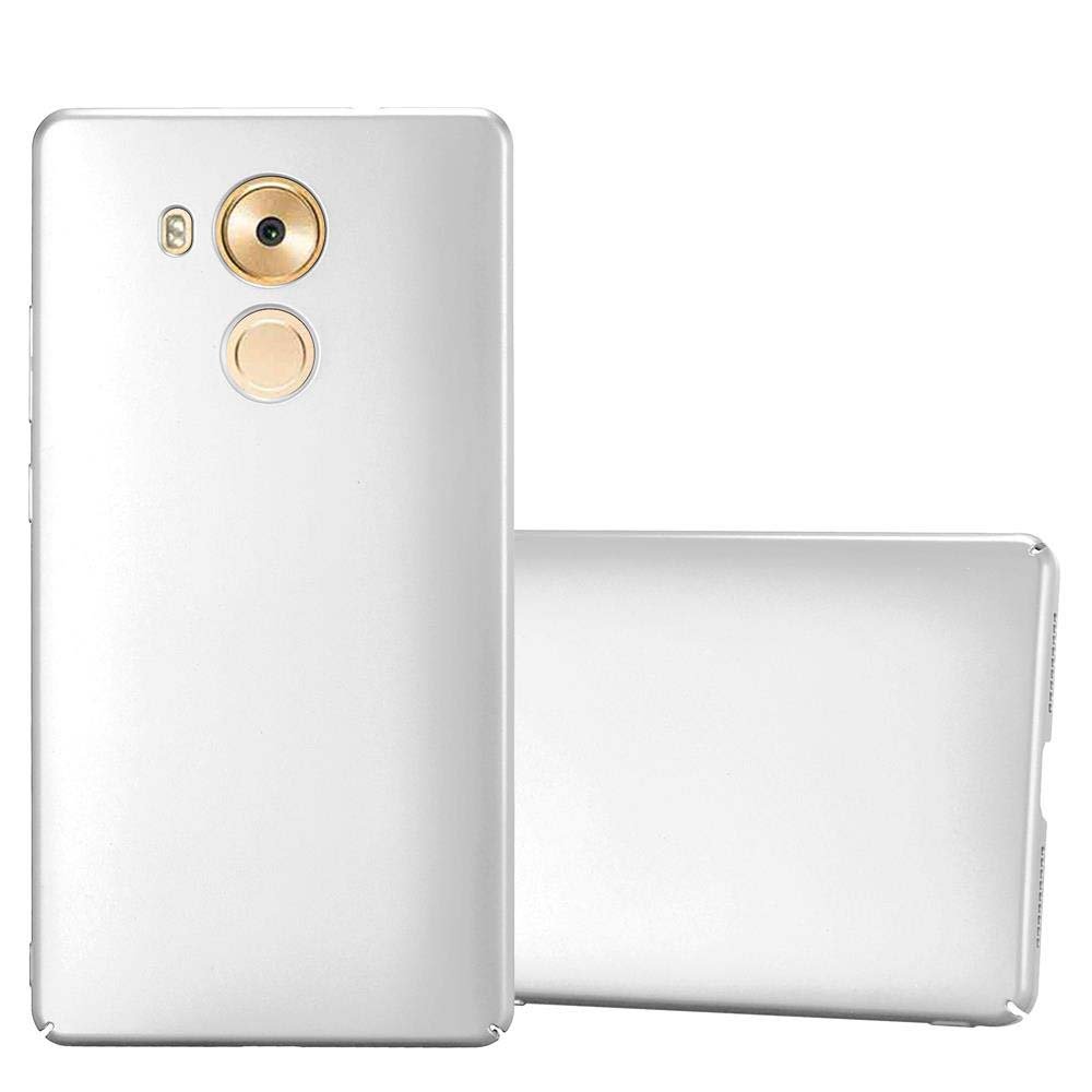 Dos fundas de teléfono blancas. Una de pie, la otra tumbada. Ambas tienen aberturas para cámara.