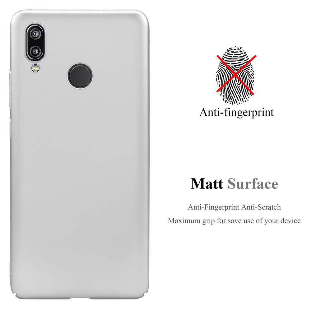 Una custodia bianca per telefono con un telefono all'interno. La custodia è anti-impronta e ha una superficie opaca, proteggendo il dispositivo.
