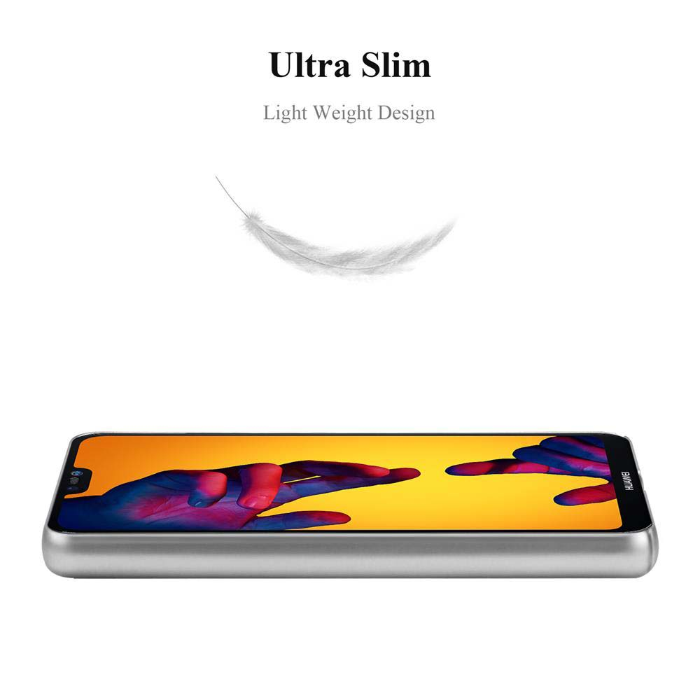 Telefono su un tavolo. Testo: Ultra Slim. Piuma bianca sopra il telefono.