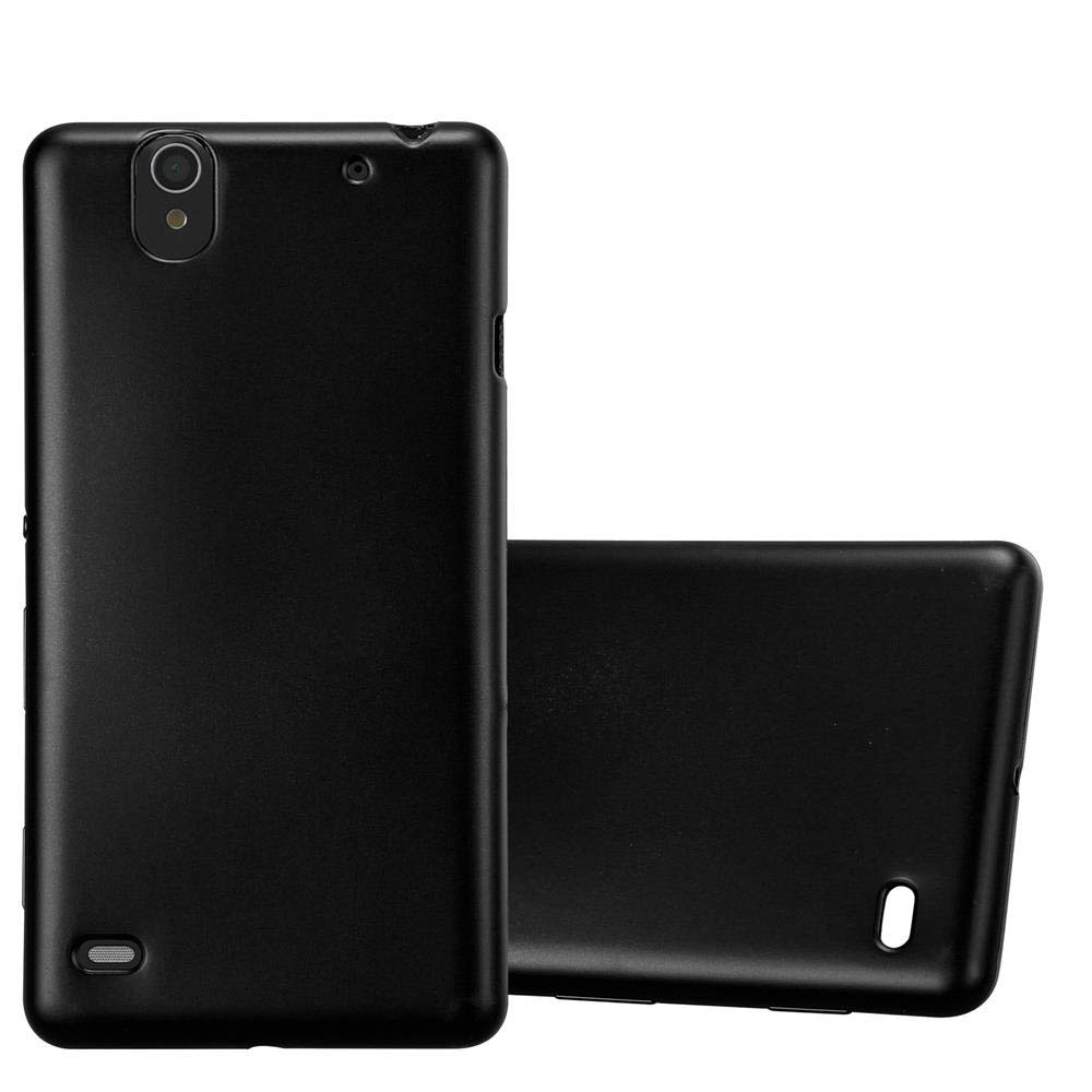 Dos fundas negras para teléfono, una con cámara y otra sin ella.