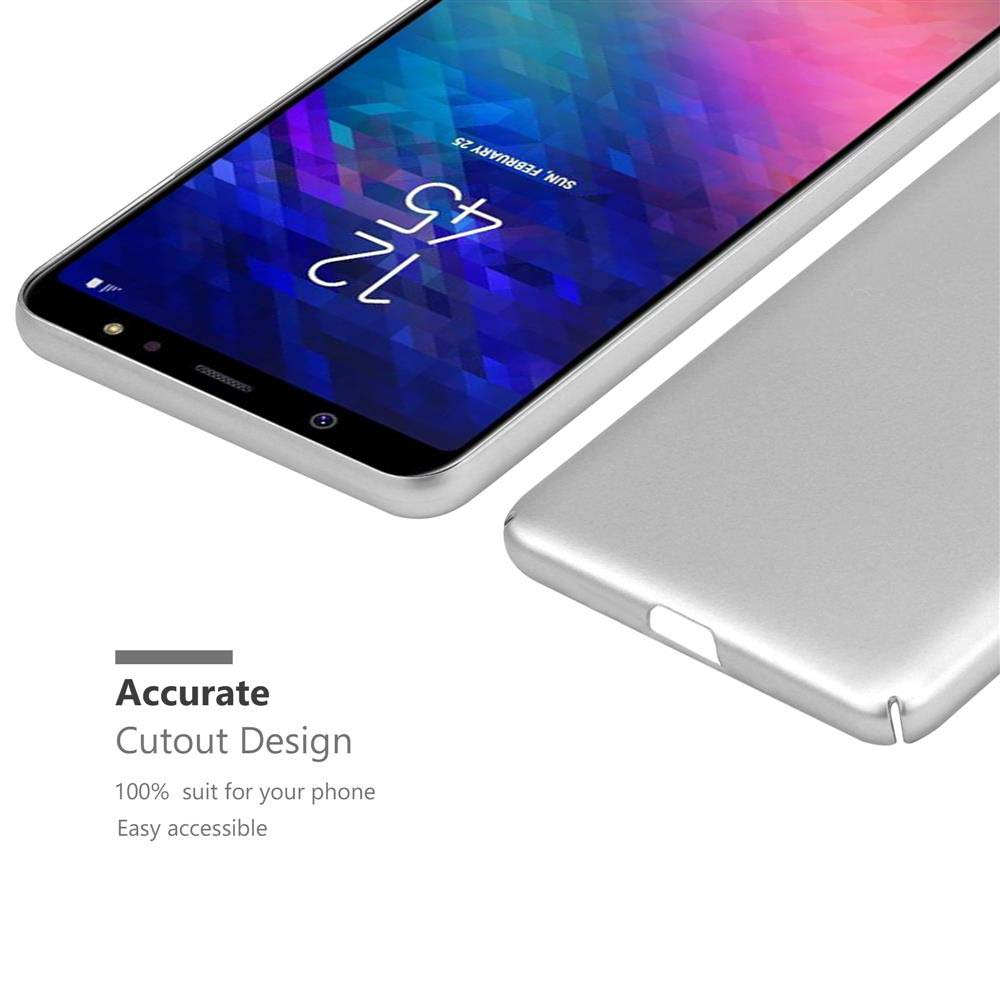 Ein Telefon und seine Rückseite. Text: 'Accurate Cutout Design' und '100% suit for your phone'.