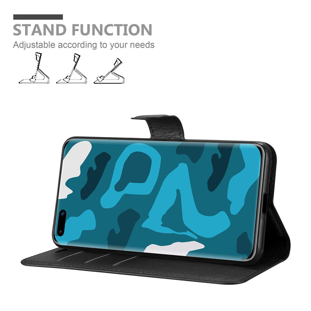 Un telefono in una custodia con un design mimetico sullo schermo.