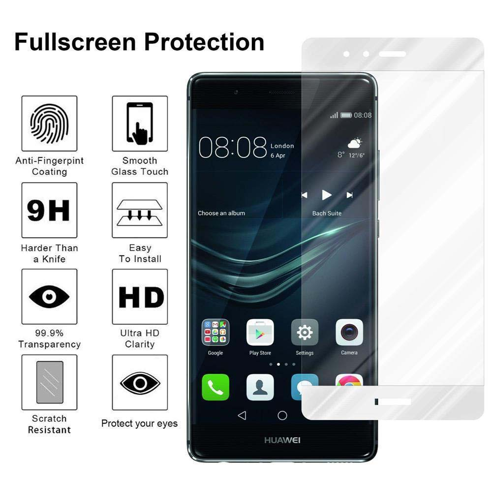 Teléfono con protector de pantalla. El teléfono muestra la hora y varios iconos.