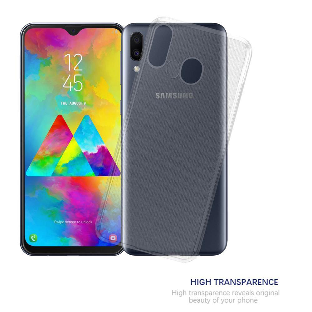 Telefon mit transparenter Hülle und Text 'High Transparency'.