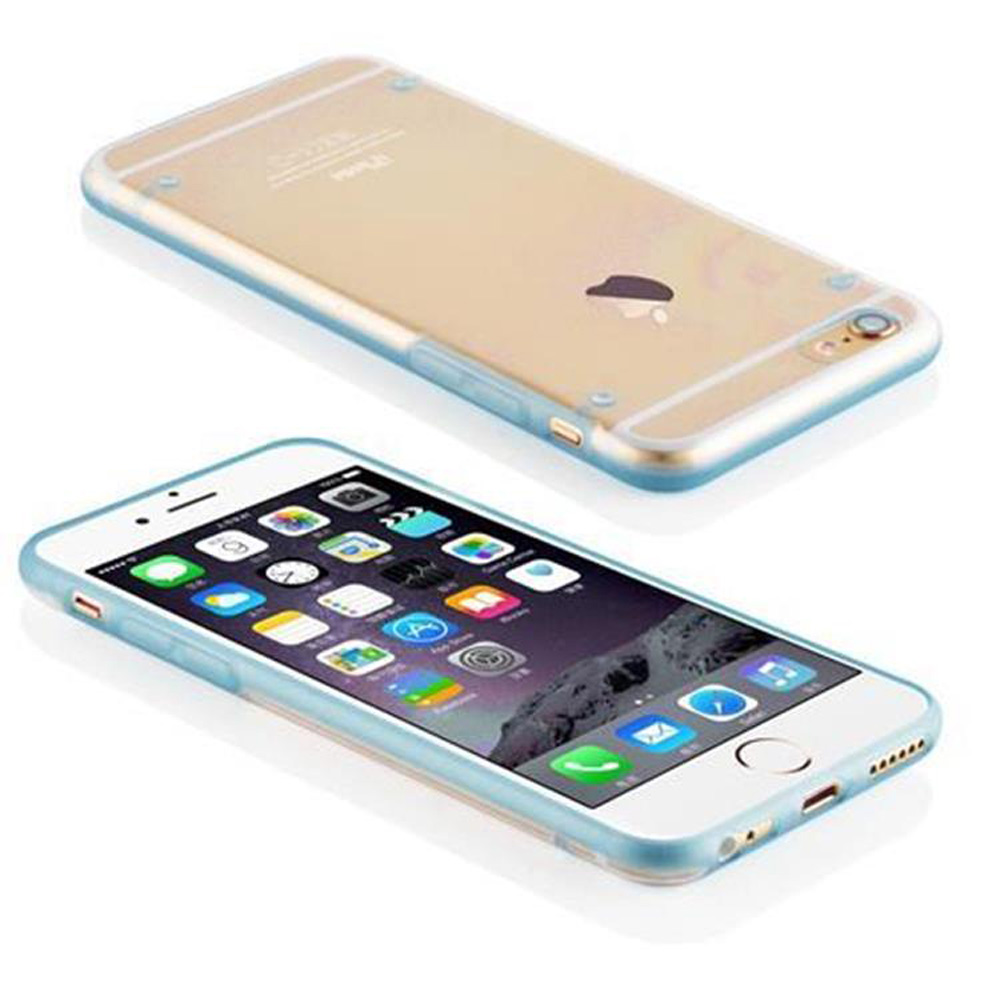 Dos teléfonos, uno con iconos de aplicaciones, otro con funda transparente.