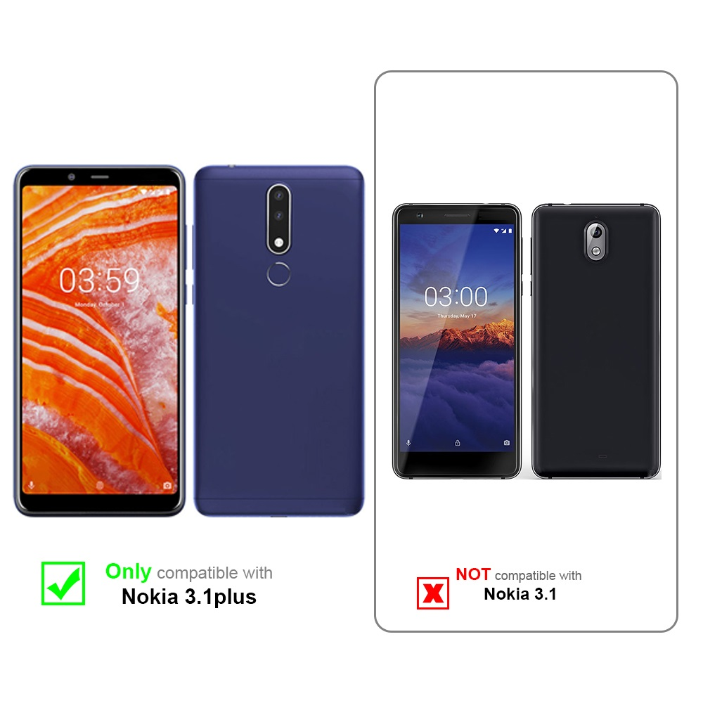 Due telefoni e una custodia. Un telefono è compatibile e l'altro no.