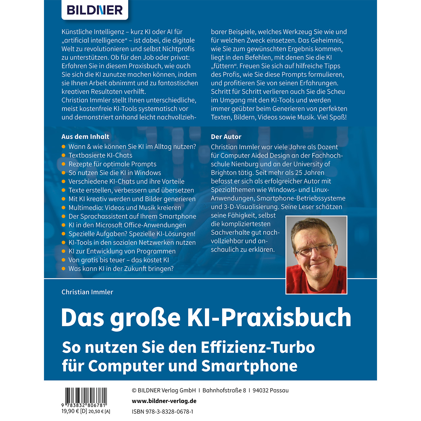 Buchcover mit Text. Das Cover ist weiß und hat Bilder und Text darauf.