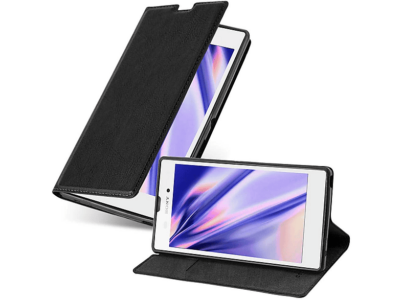 Cadorabo Custodia Libro Per Sony Xperia Z5 In Nero Di Notte - Con