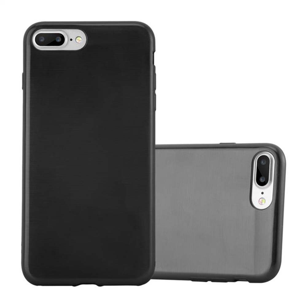 Funda negra para teléfono. Se muestran dos fundas. Las fundas son negras.