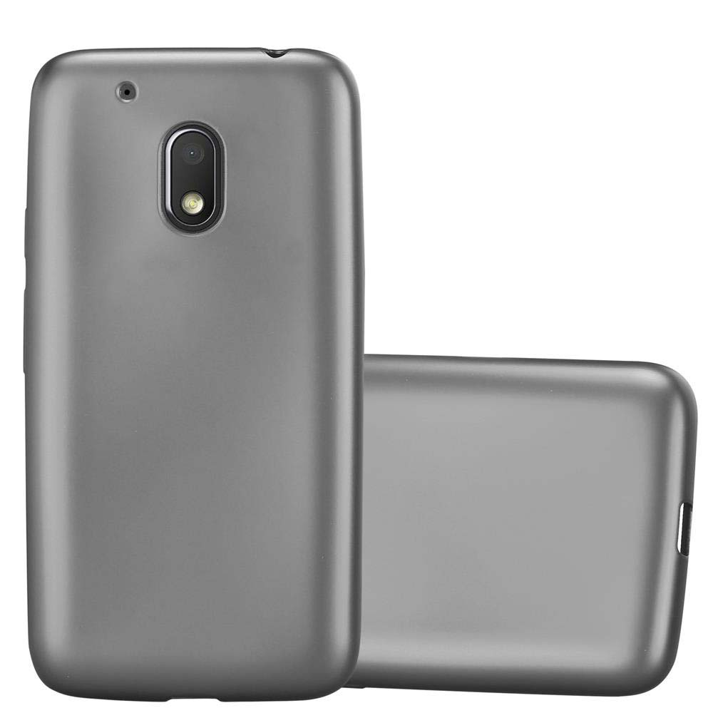 Dos fundas grises para teléfono, una encima de la otra.