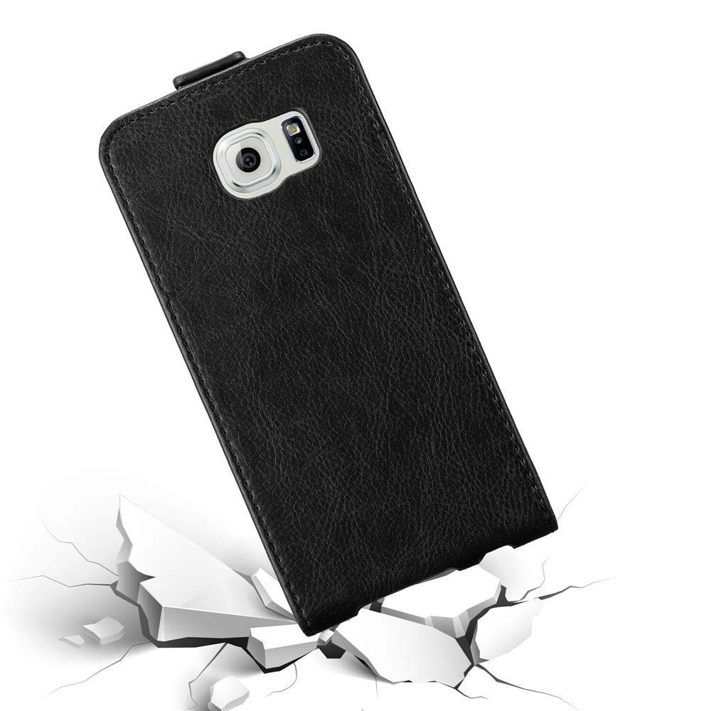 Cover nera. Il telefono cade, crepe intorno. Sfondo bianco.