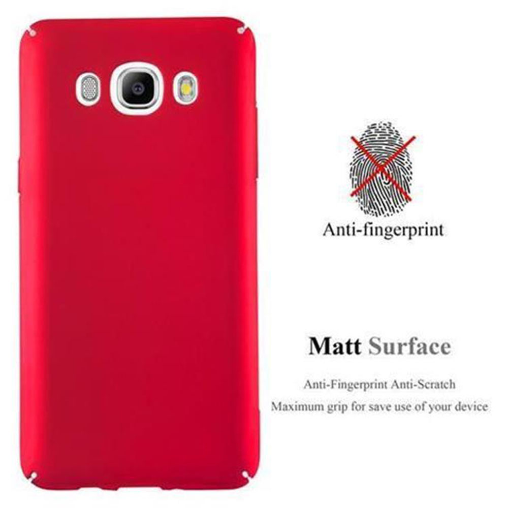 Custodia rossa per telefono con funzioni anti-impronta e antigraffio.