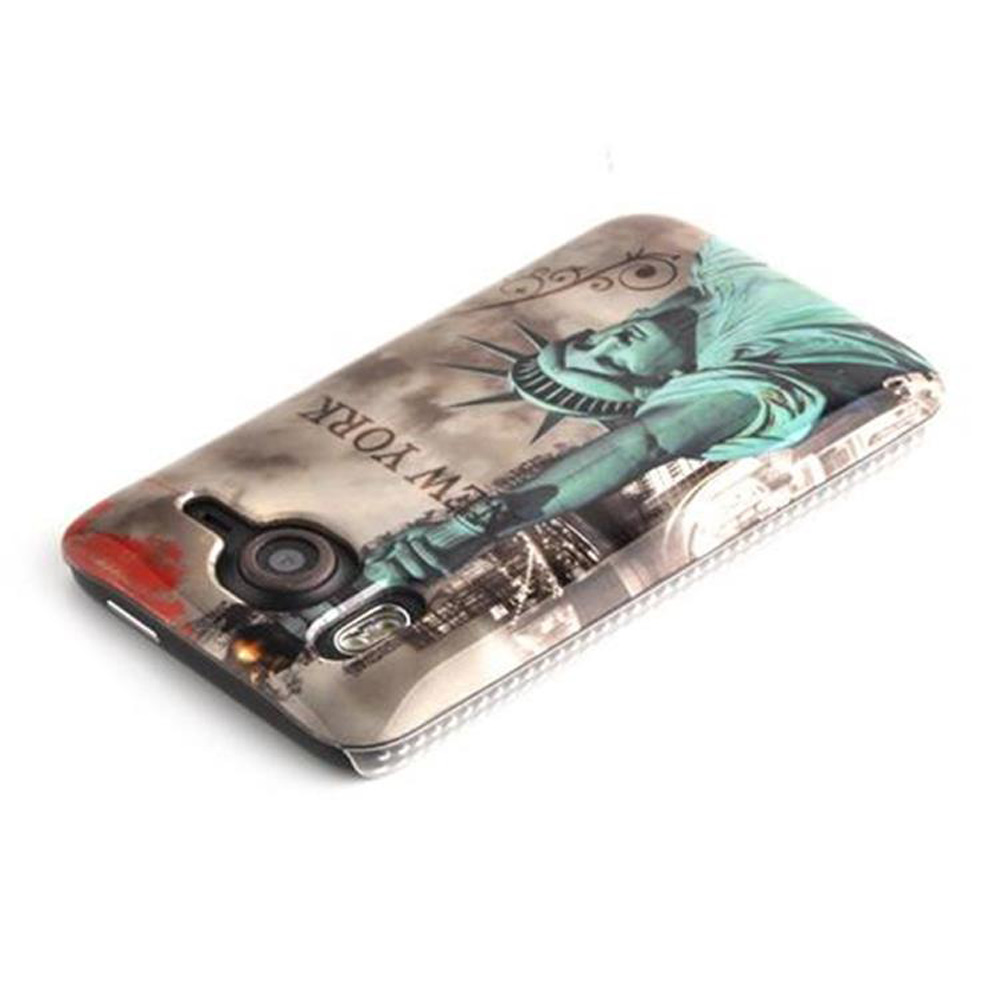 Una funda de teléfono con una imagen de la Estatua de la Libertad.
