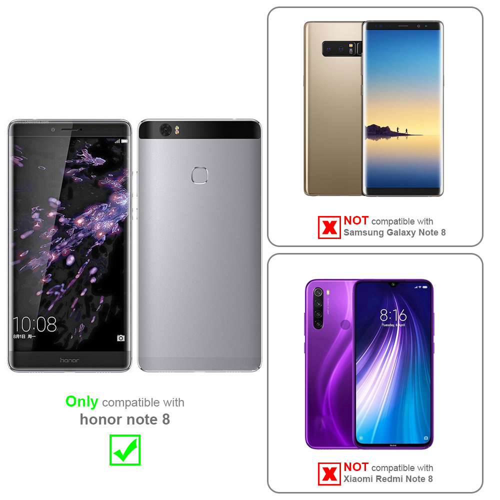 Tre telefoni. Due non sono compatibili. Uno è compatibile con honor note 8.