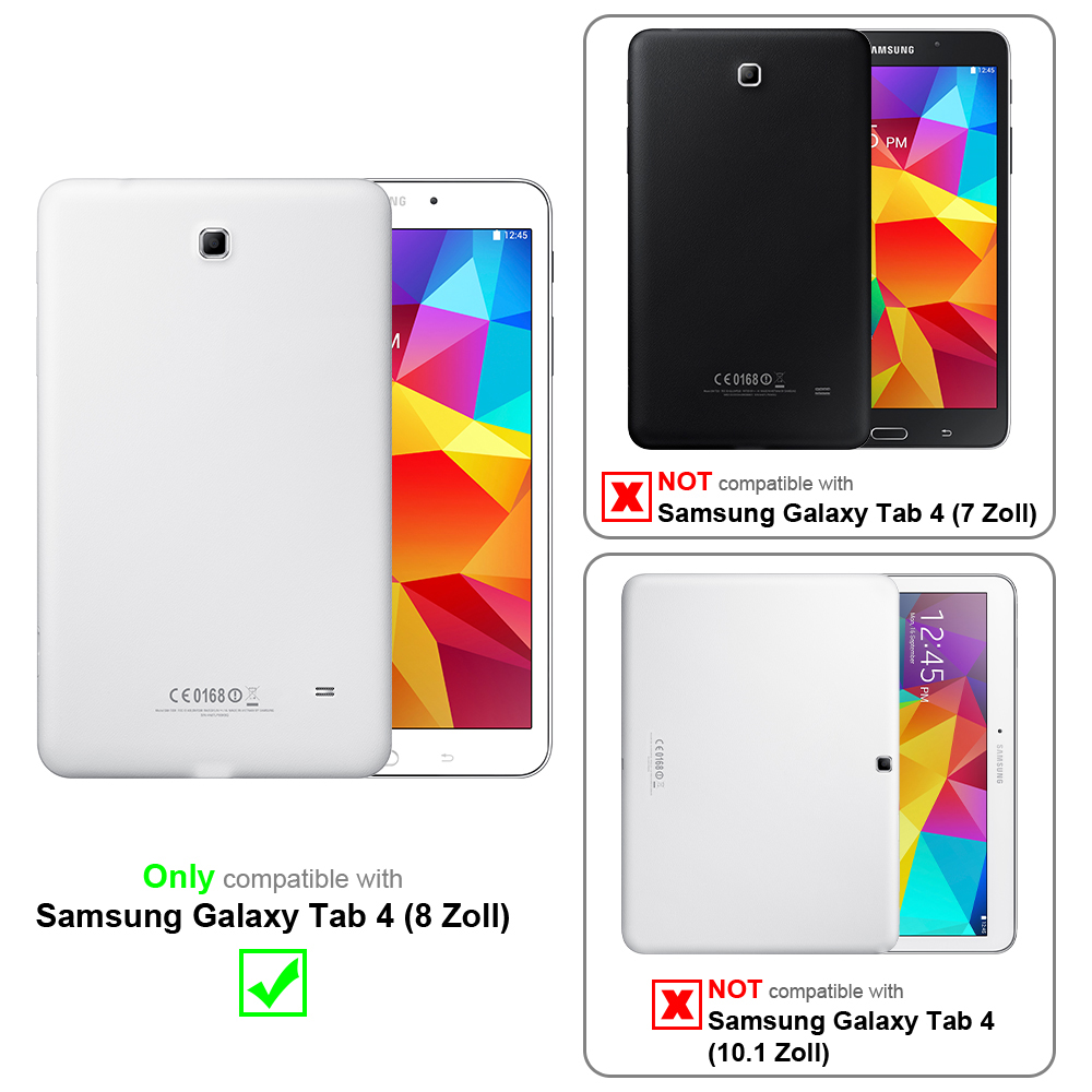 Tablet: bianco e nero, display. Compatibile con Samsung Galaxy Tab 4 (8 Zoll).