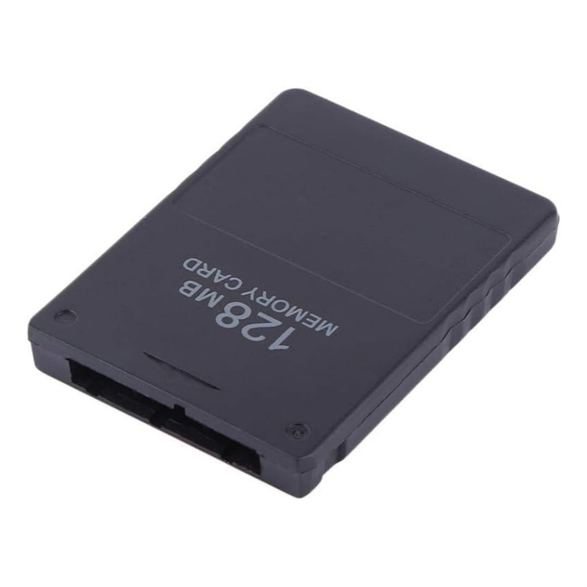 Eine schwarze 128 MB Speicherkarte für eine Spielkonsole.