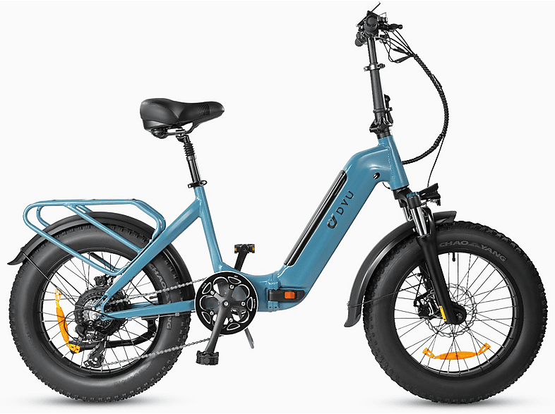 DYU FF500 Mountainbike (Laufradgröße: 20 Zoll, Rahmenhöhe: 127 cm, Unisex-Rad, 672 Wh, blau)