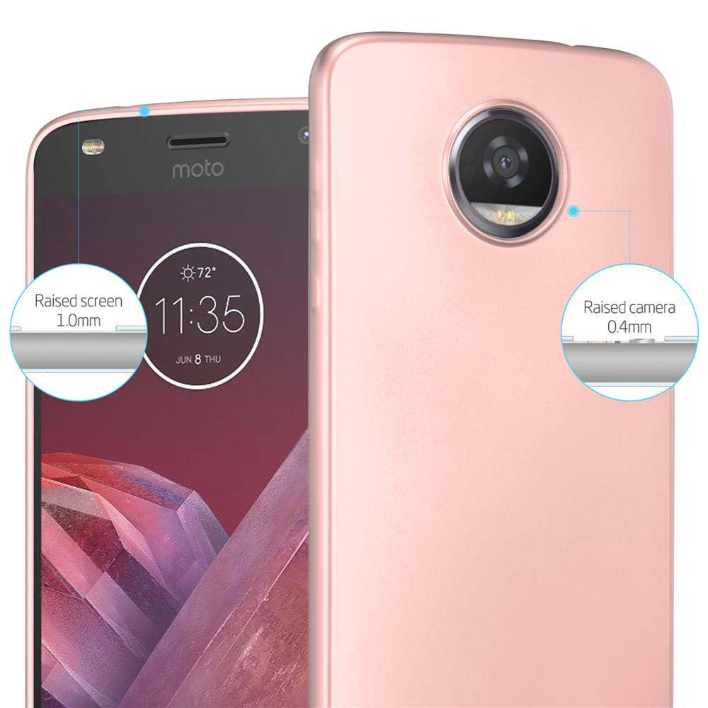 Funda oro rosa. La pantalla es elevada 1.0mm, cámara 0.4mm para protección.
