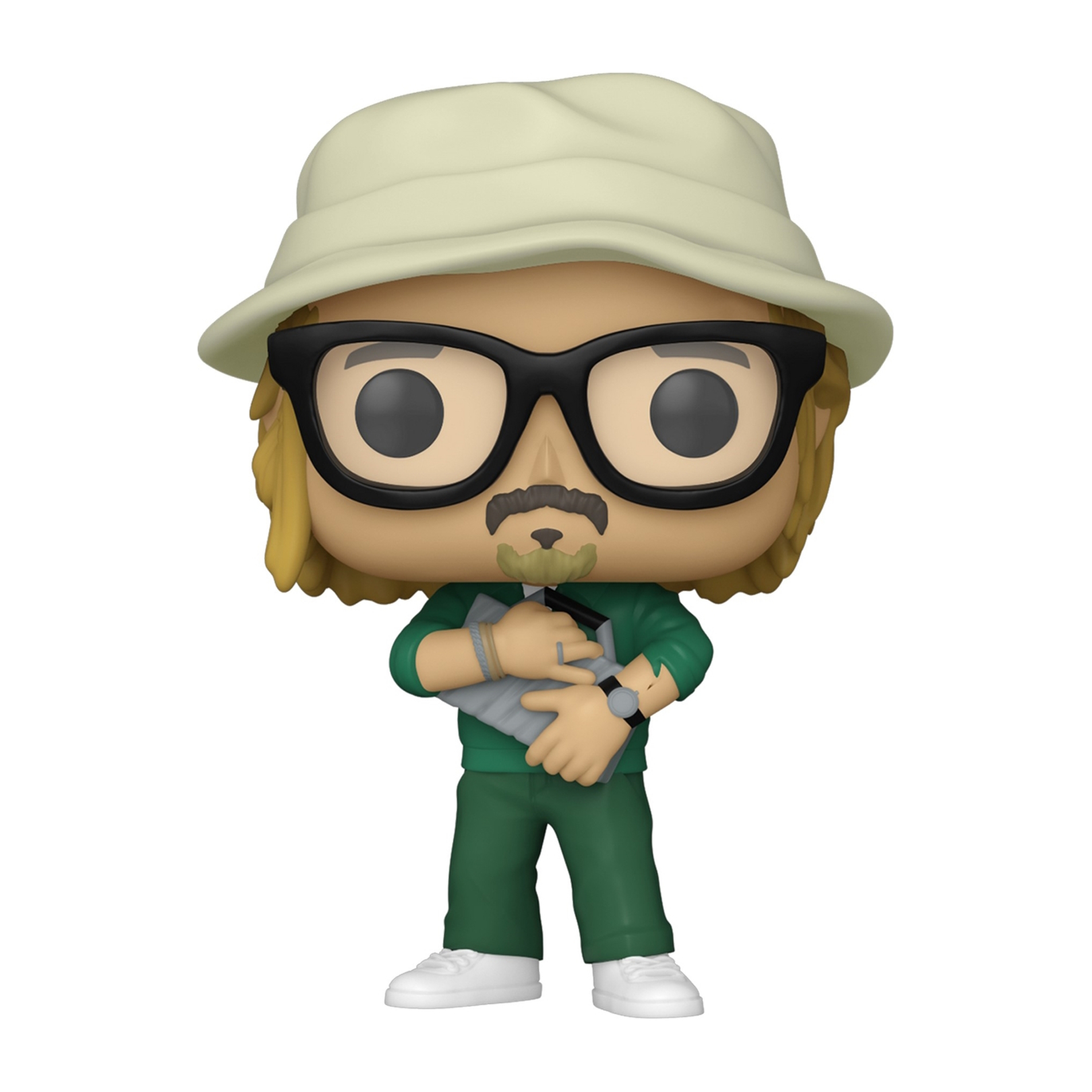 Figurka Funko Pop przedstawiająca mężczyznę w kapeluszu i okularach.