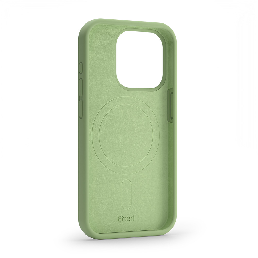 ETTERI Silicone Mag Case, Backcover, APPLE, iPhone 15 Pro Max, Grün ...